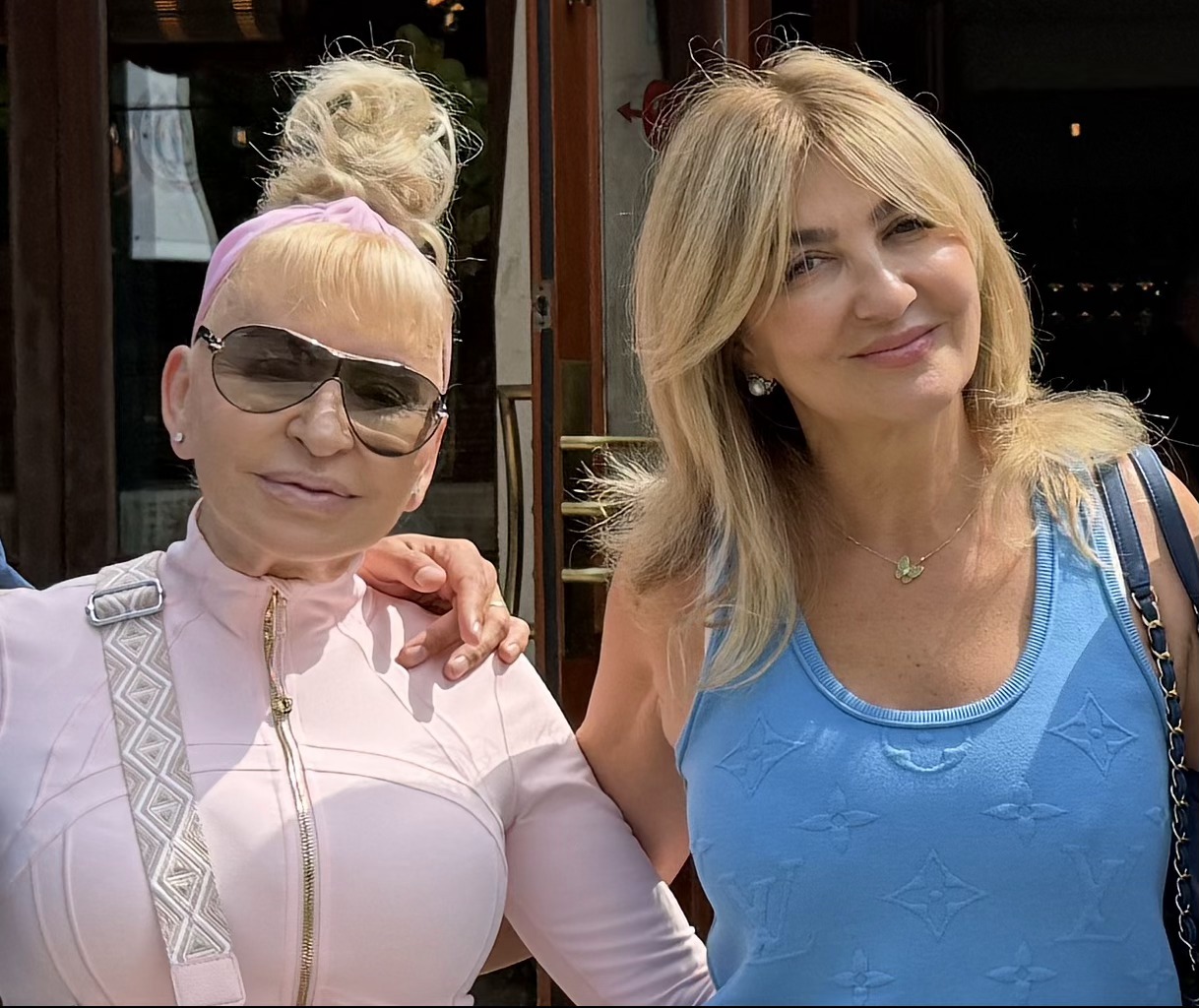 Victoria Fedin with her mother, both practitioners, outdoors in natural light