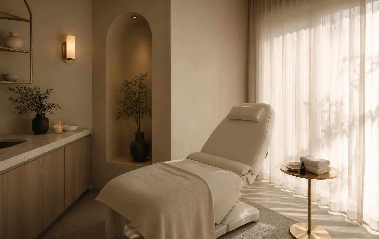 Victoria Fedin's private treatment room, warm natural light